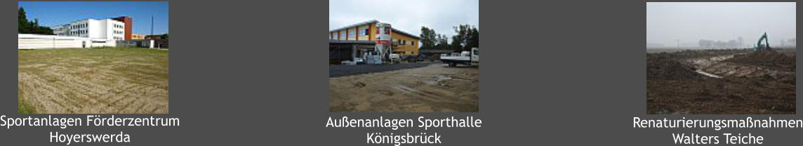 Sportanlagen Förderzentrum Hoyerswerda Außenanlagen Sporthalle Königsbrück Renaturierungsmaßnahmen Walters Teiche